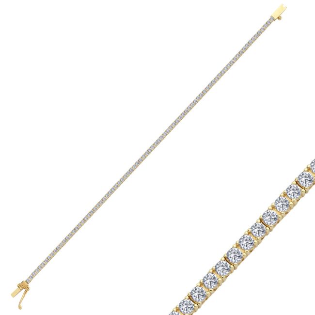 14 Ayar Altın 2mm Su Yolu Bileklik - 1