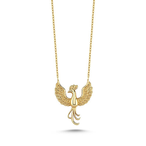 14 Ayar Altın Anka Kuşu Kolye - CNG Jewels