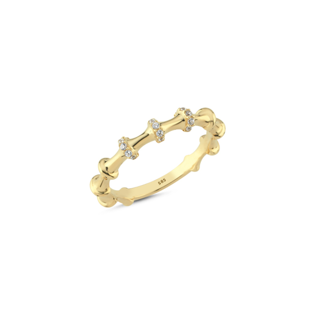 14 Carat Gold Lydia Stone Trendy Ring - 1
