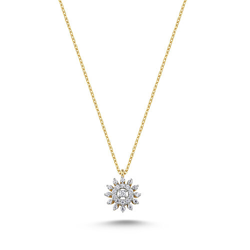14 Ayar Altın Minimal Fiore Kolye - CNG Jewels