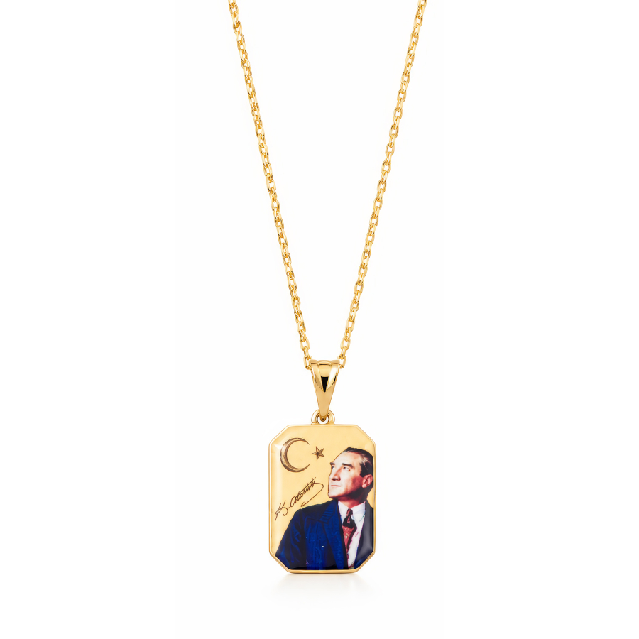  14 Ayar Altın Mustafa Kemal Atatürk Kolye - CNG Jewels