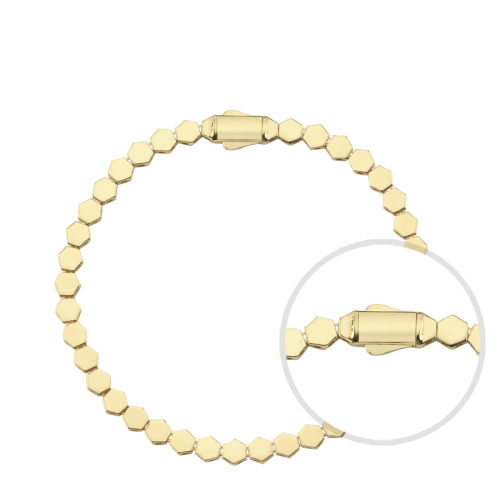 14 Carat Gold Honeycomb Chain Bracelet - CNG Jewels (1)