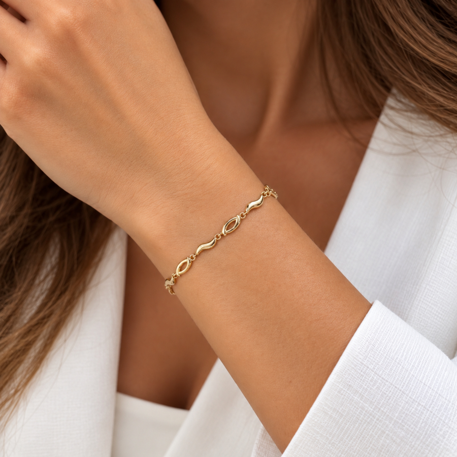 14 Ayar Altın Ritim Bileklik - CNG Jewels (1)