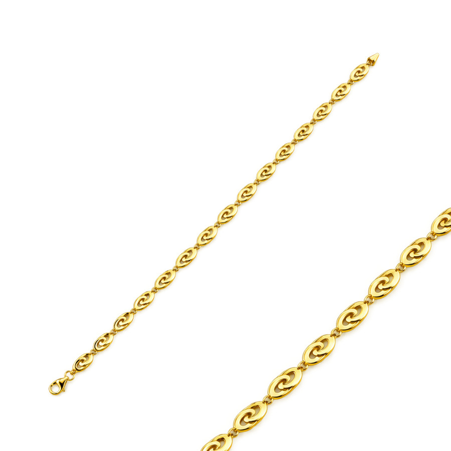 14 Ayar Altın Sonsuz Sarmal Bileklik - CNG Jewels