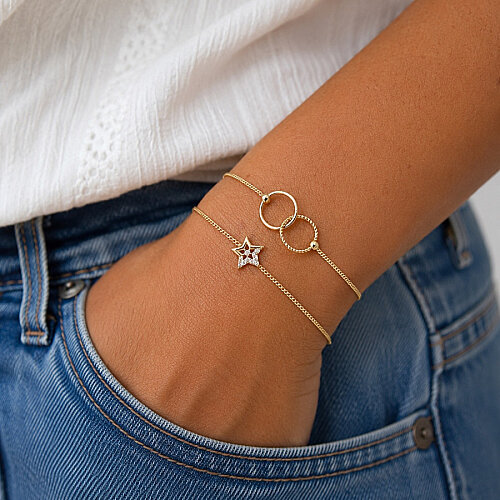 14 Ayar Altın Twin Halka Bileklik - CNG Jewels (1)