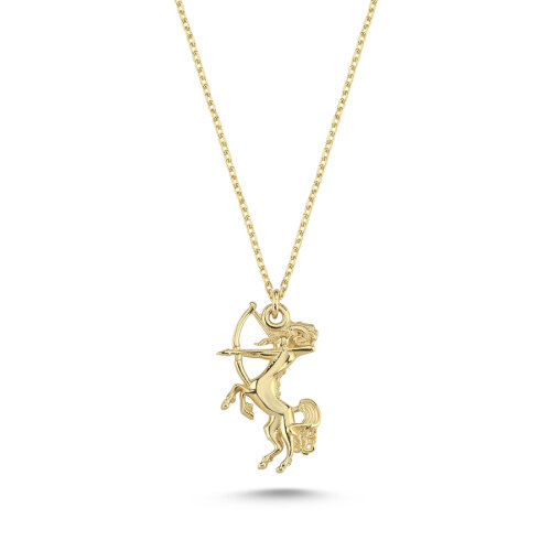 14 Ayar Altın Yay Burcu Kolye - CNG Jewels