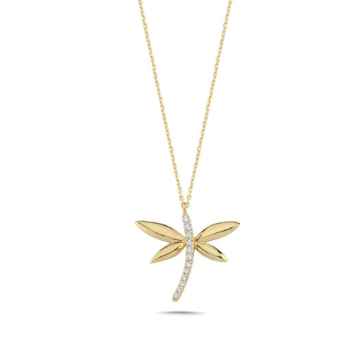 14 Ayar Altın Yusufçuk Kolye - 1