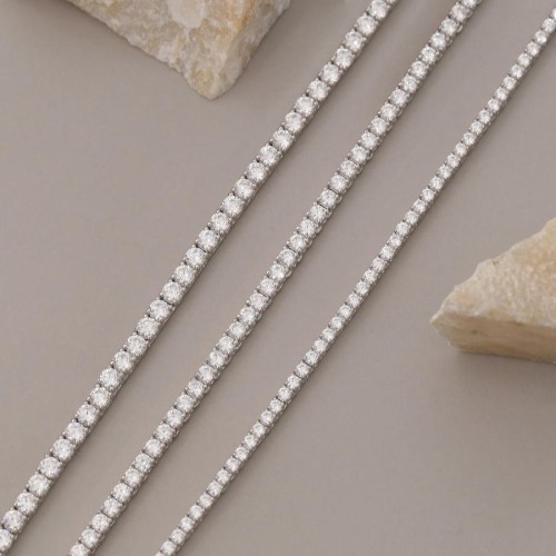 2,5mm Su Yolu Gümüş Kolye - 3