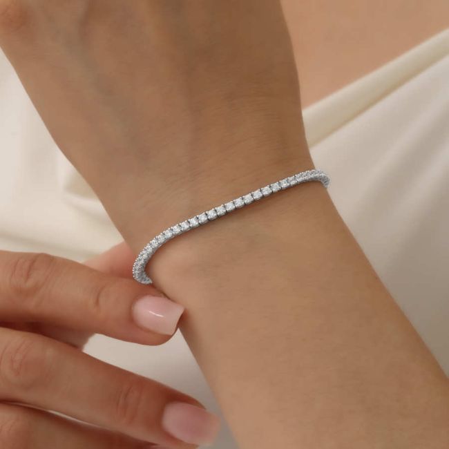 2mm Su Yolu Gümüş Bileklik - 3