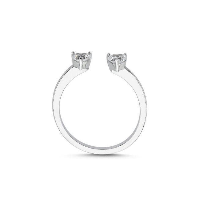 Amor Heart Women's Silver Ring - 2