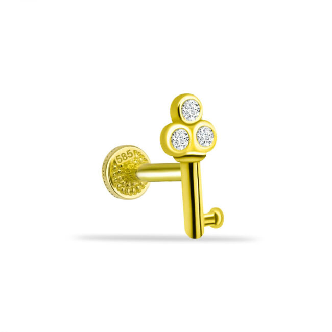 Key Gold Tragus Piercing - 1