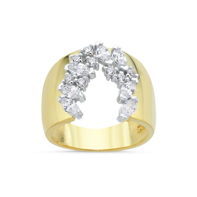 Angel Wing Marquise Women's Silver Ring - 1
