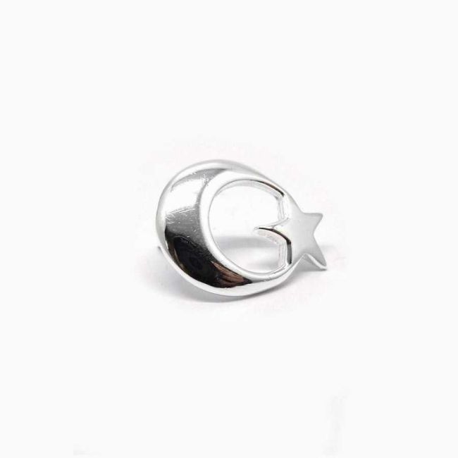 Crescent and Star Silver Badge - 1