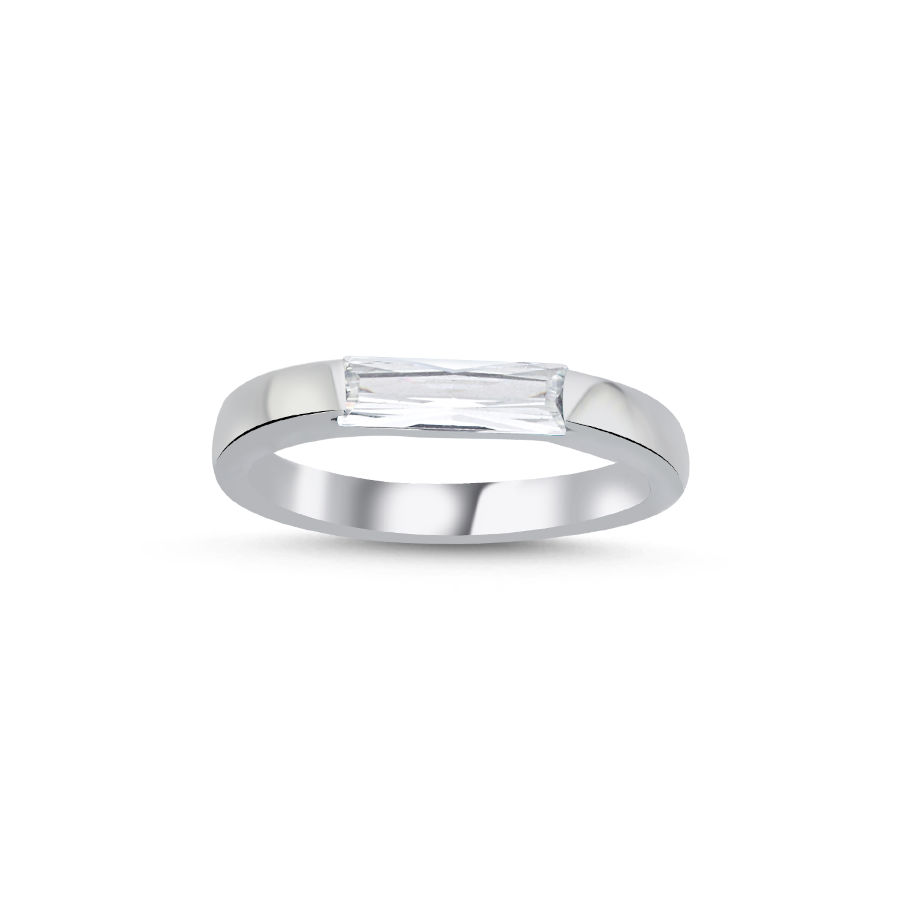 Baguette Silver Women's Ring - CNG Jewels