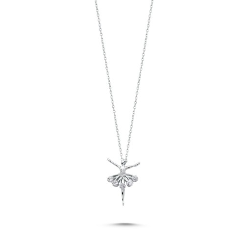 Ballerina Women's Silver Necklace - 1