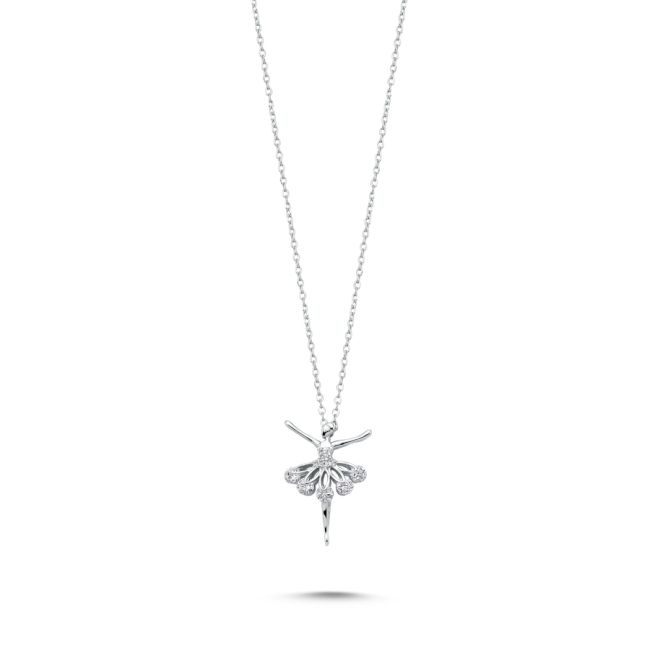 Ballerina Women's Silver Necklace - 1