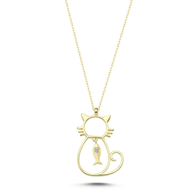 Fish Catwoman Silver Necklace - 1