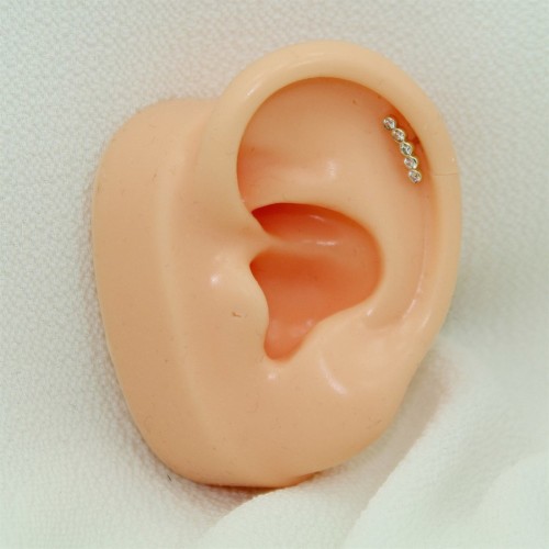 Five-Stone Gold Helix Piercing - 3