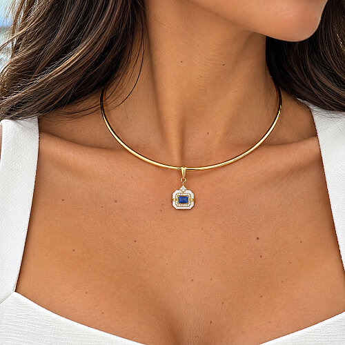 Beyaz Oktagon Charm Tasma - CNG Jewels (1)