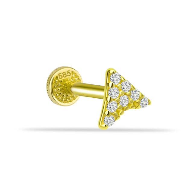 Boomerang Altın Tragus Piercing - 1