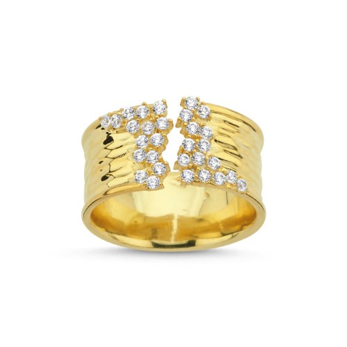 Bright Sky Gold Silver Women's Ring - 1