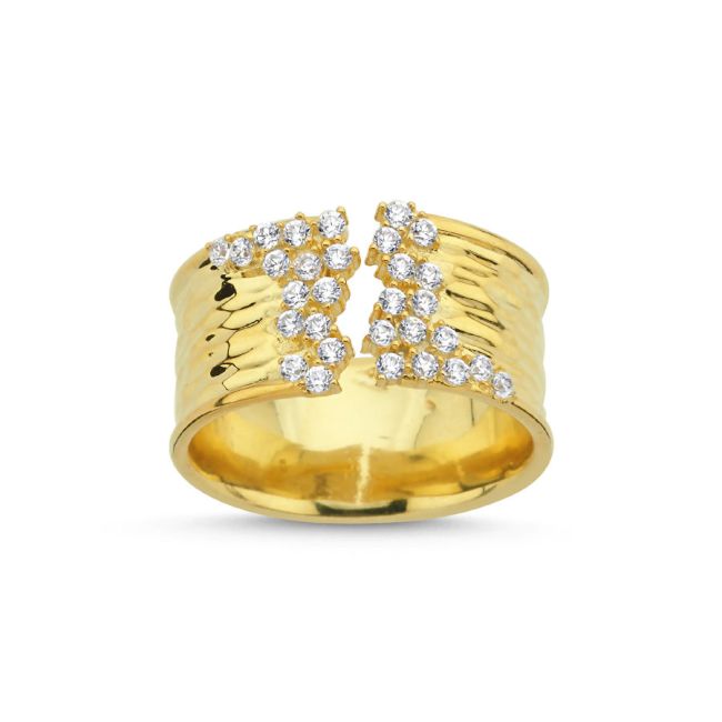 Bright Sky Gold Silver Women's Ring - 1