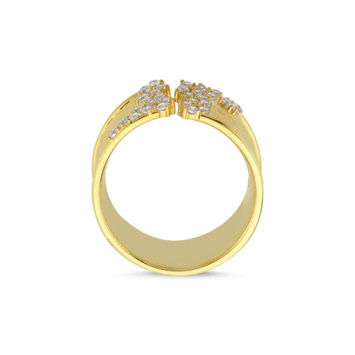 Bright Sky Gold Silver Women's Ring - 2