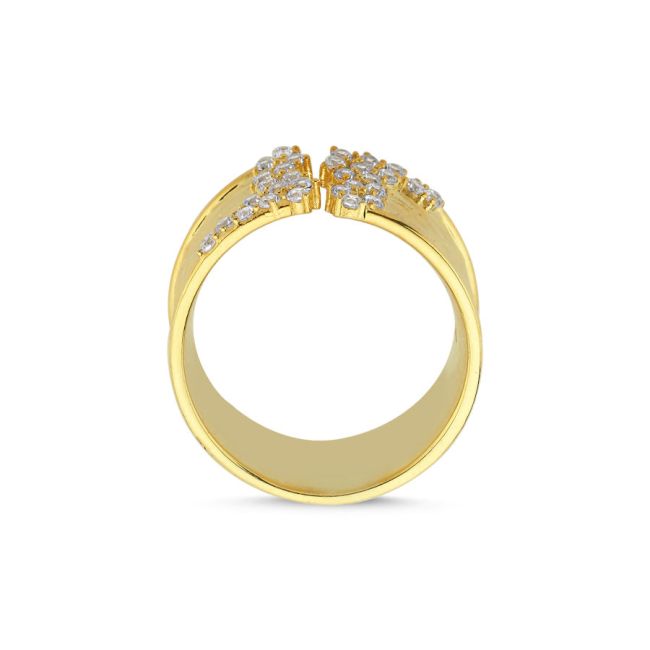 Bright Sky Gold Silver Women's Ring - 2
