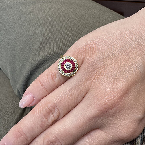 Calibre Yakut Gold Gümüş Kadın Serçe Parmak Yüzüğü - CNG Jewels (1)