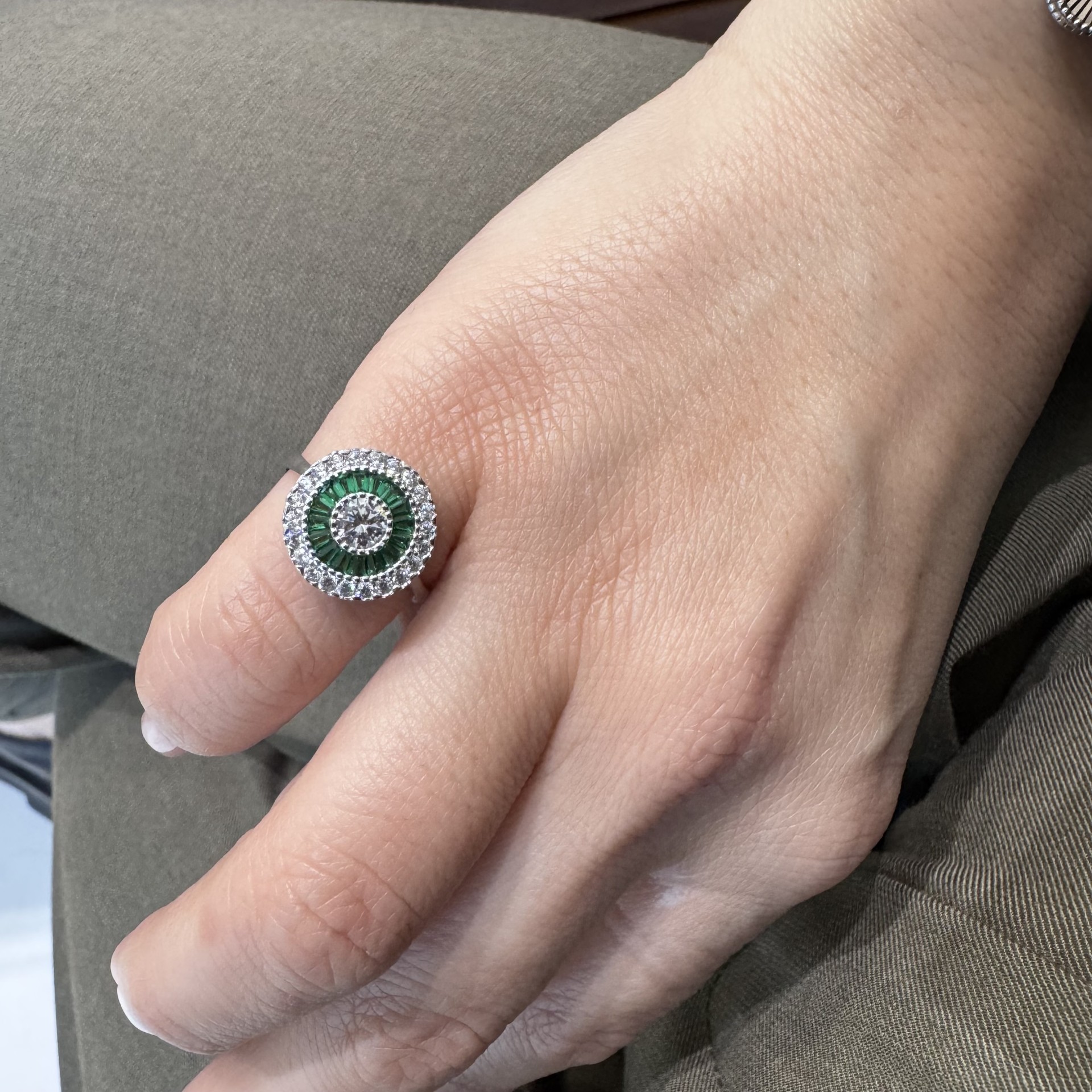 Calibre Zümrüt Kadın Gümüş Yüzük - CNG Jewels (1)