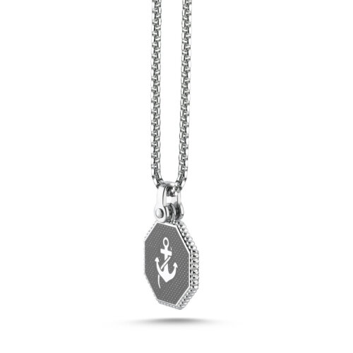 Çapa Sekizgen Çelik Erkek Kolye - CNG Jewels (1)