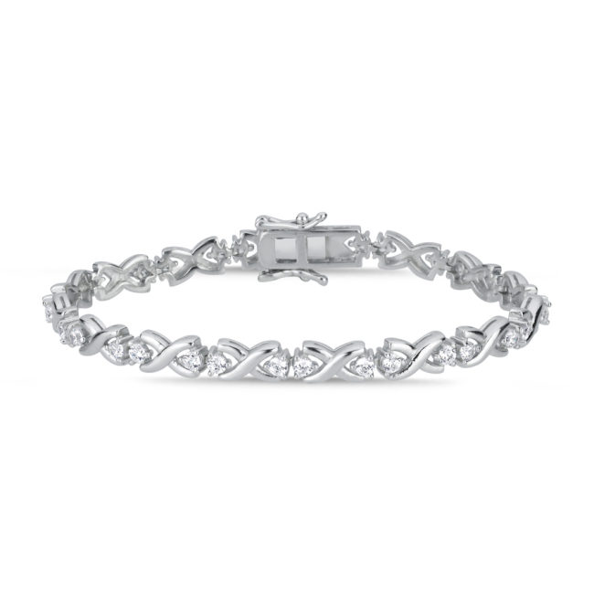 Cross Band Waterway Silver Bracelet - 3