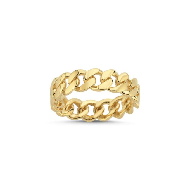 14 Carat Gold Chain Pattern Eternity Ring - 1