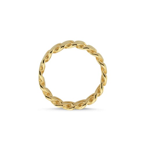 14 Carat Gold Chain Pattern Eternity Ring - 2