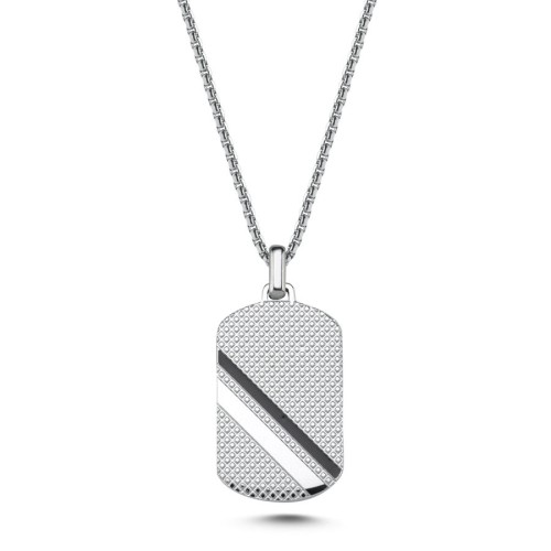 Striped Steel Men's Necklace - CNG Jewels