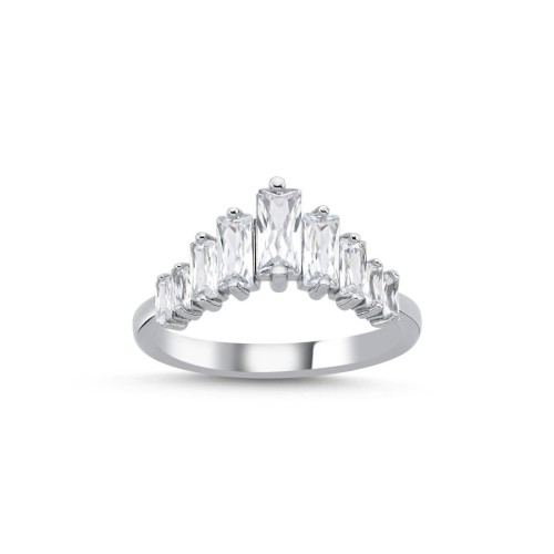 Shiny Crown Silver Women's Ring - CNG Jewels