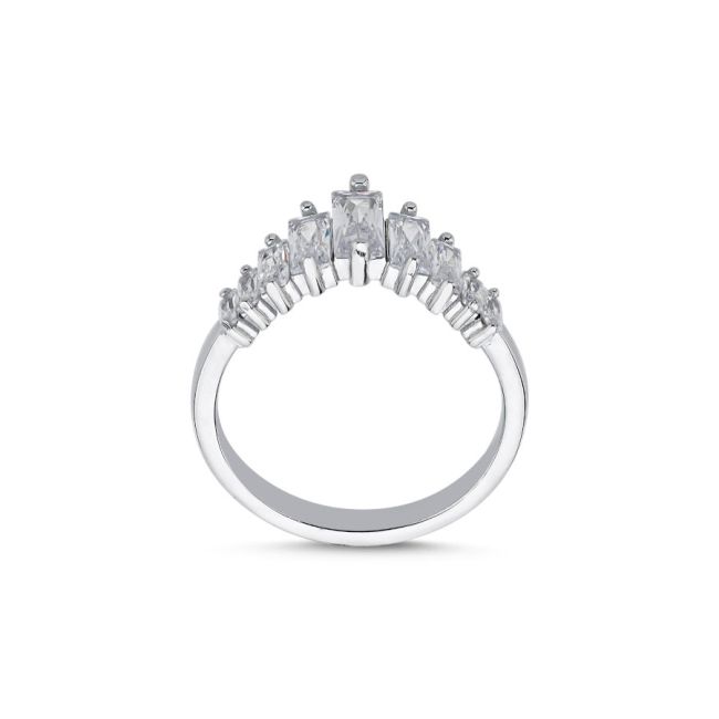 Shiny Crown Silver Women's Ring - 2
