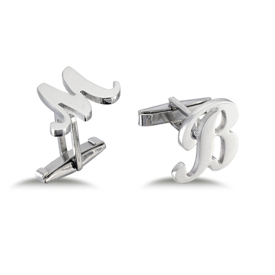 Personalized Large Handwritten Silver Letter Cufflinks - CNG Jewels