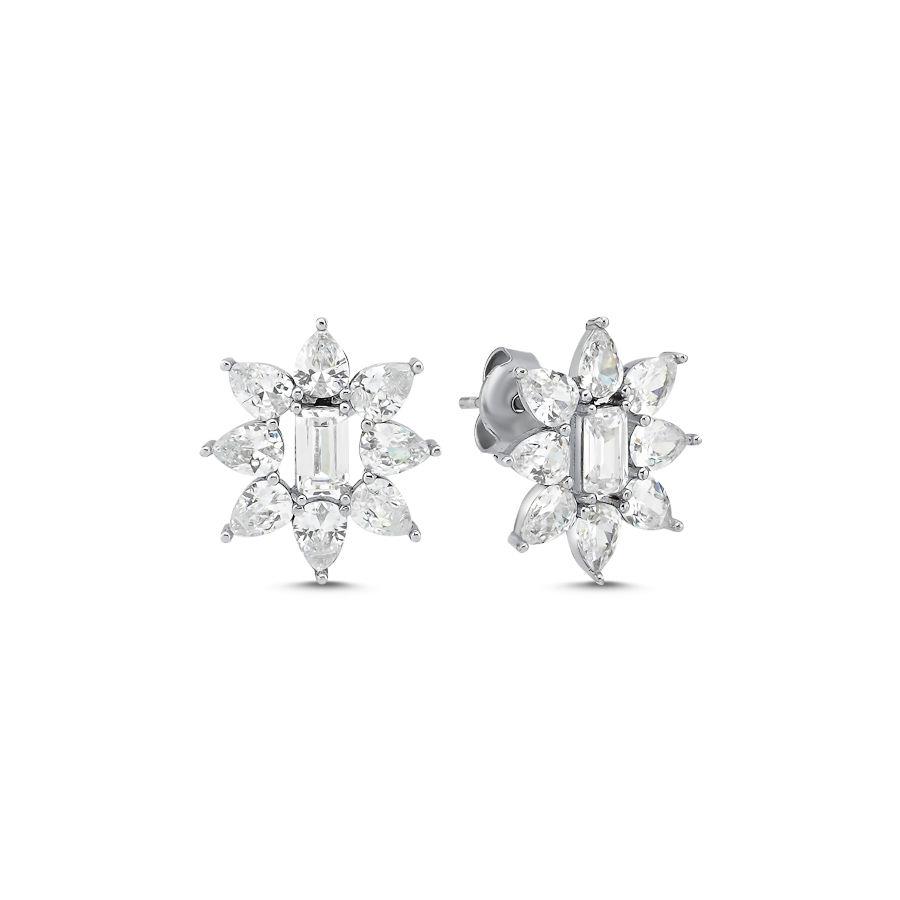 Damla Baget Kutup Yıldızı Gümüş Kadın Küpe - CNG Jewels