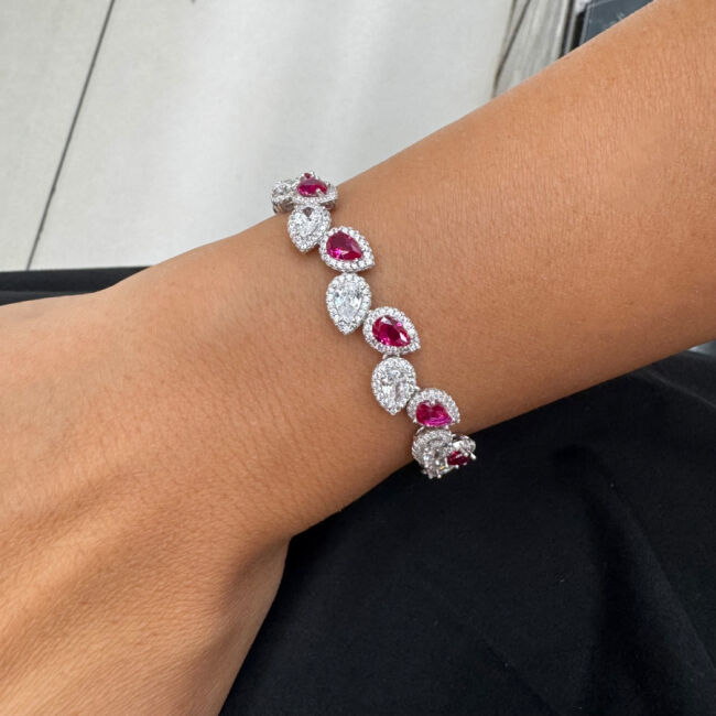 Drop Ruby Women's Silver Waterway Bracelet - 2