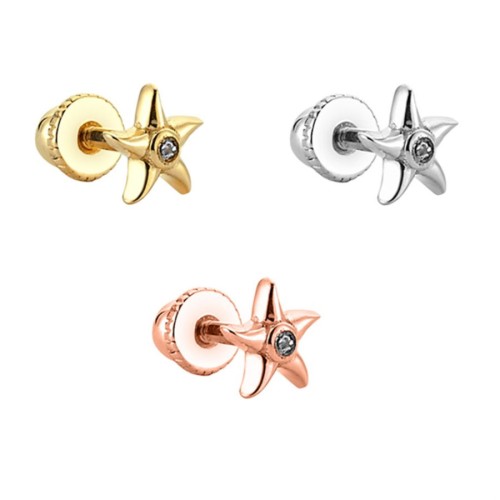 Starfish Gold Helix Piercing - 3