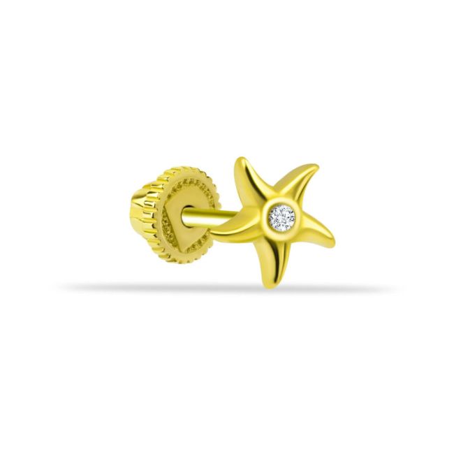 Denizyıldızı Altın Helix Piercing - 1