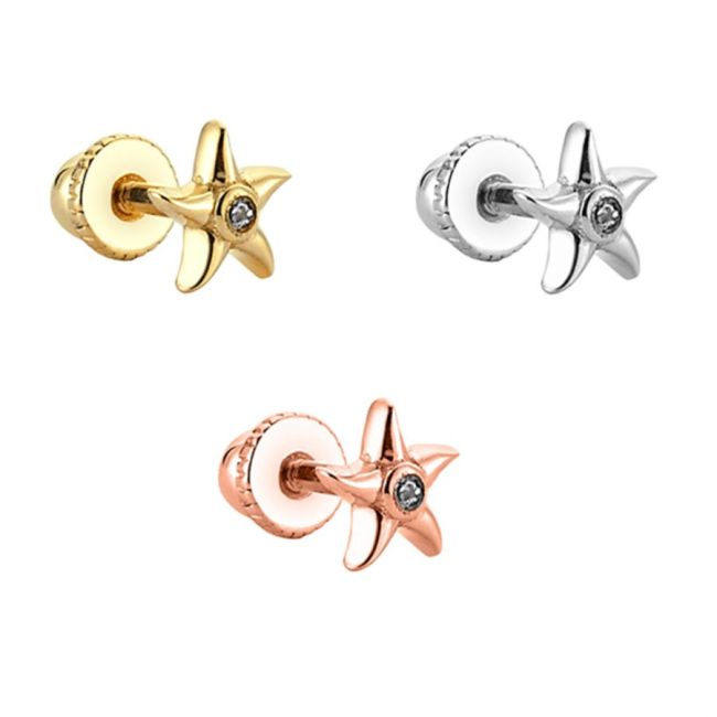Denizyıldızı Altın Helix Piercing - 3