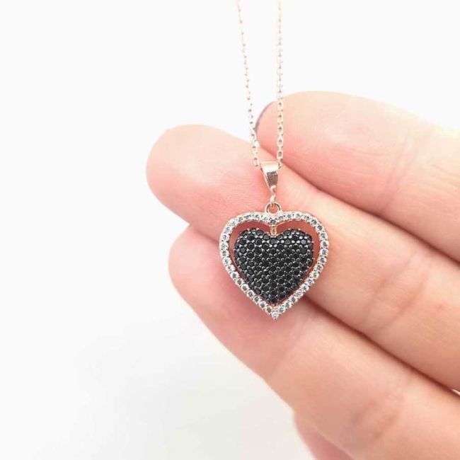 Rotating Heart Silver Women's Necklace - 2