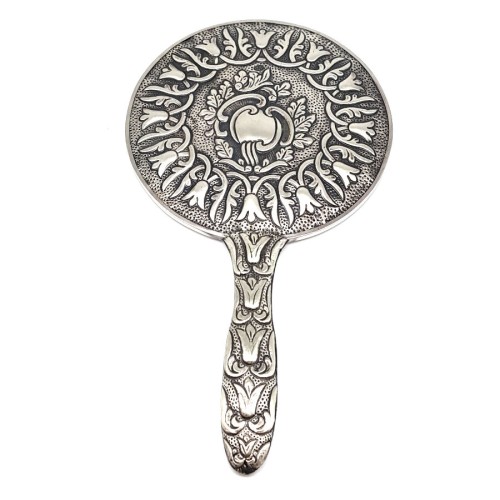 Tulip Extra Large Silver Hand Mirror No 5 - Thumbnail