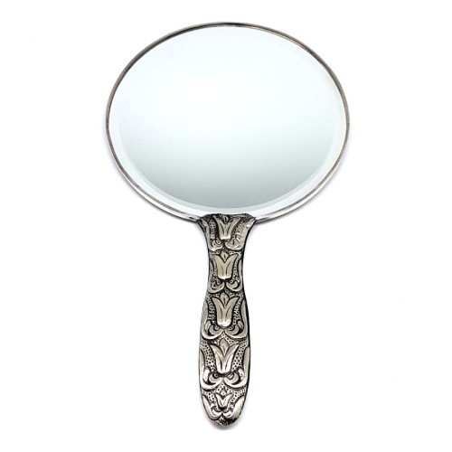 Tulip Extra Large Silver Hand Mirror No 5 - Thumbnail