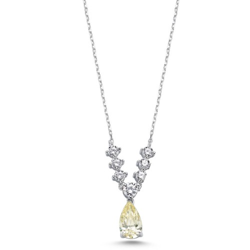 Fancy Drop Carmen Silver Women's Necklace 