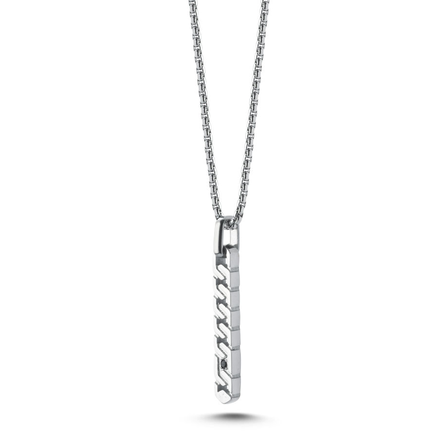 Zipper Antique Steel Men's Necklace - CNG Jewels (1)