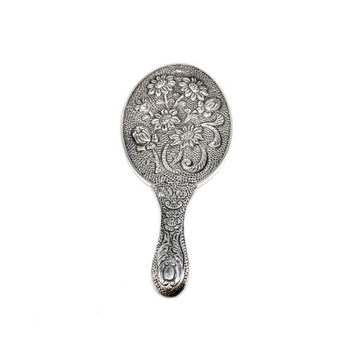 Flower Silver Hand Mirror No 1 - Thumbnail