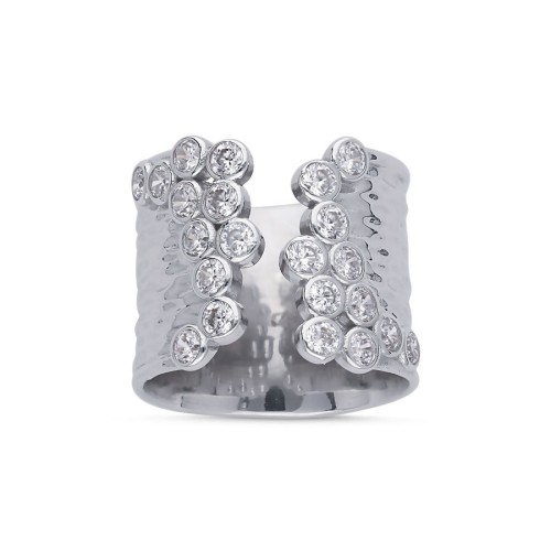 Glitter Stone Women's Silver Ring - 1
